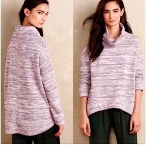 Anthropologie Saturday Sunday heathered ligh purple cowl neck sweater XS/S